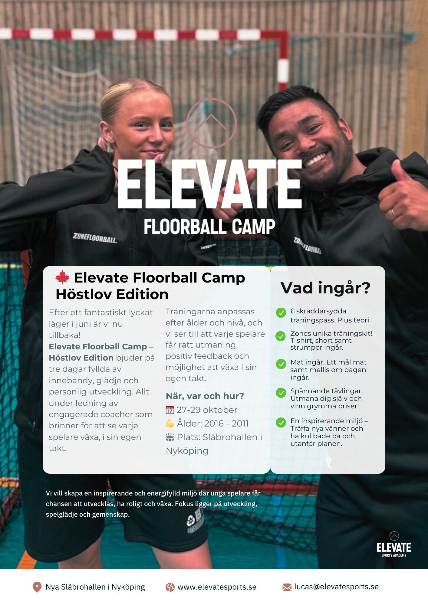 Elevate Floorball Camp – Höstlov Edition 🏑